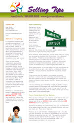 Deb Bixler Monthly Email Newsletter email marketing template, example email newsletter