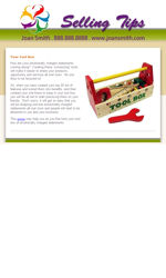 Selling Tips Weekly email marketing template, example email newsletter