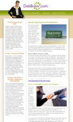 Deb Bixler Monthly email marketing template, example email newsletter