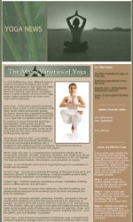 Yoga News Email Newsletter Template for Email Marketing