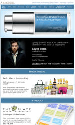 Arbonne Monthly March 2009 email marketing template, example email newsletter