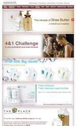 Arbonne Monthly May 2009 email marketing template, example email newsletter