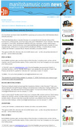 Manitoba Music Email Newsletter Template for Email Marketing
