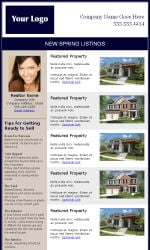 Listings Email Newsletter Template for Email Marketing