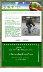 Green Tips Email Newsletter Template for Email Marketing