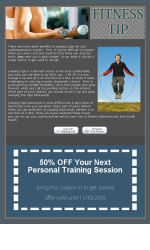 Fitness Tip Email Newsletter Template for Email Marketing