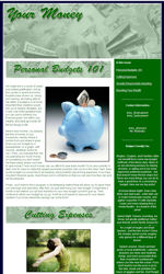 Personal Finance Email Newsletter Template for Email Marketing