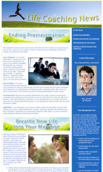 Life Coaching News Email Newsletter Template for Email Marketing