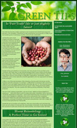 Green Tips Email Newsletter Template for Email Marketing