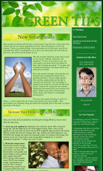 Green Tips Email Newsletter Template for Email Marketing