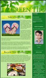 Green Tips Email Newsletter Template for Email Marketing