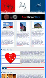 July 4th Email Newsletter Template for Email Marketing