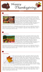 Thanksgiving 1 Email Newsletter Template for Email Marketing