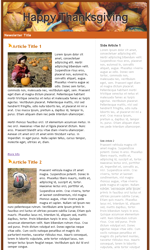 Thanksgiving 2 Email Newsletter Template for Email Marketing